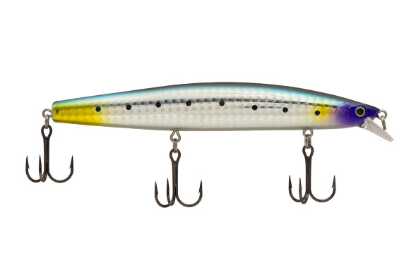 Воблер KYODA Spotlight Minnow-125F 12,5 см 22 гр цвет P94-1, заглубление 0,5-0,8 м