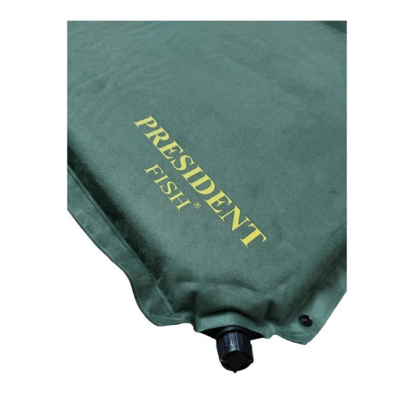 Коврик самонадувной President Fish 5см двойной хаки с подголов. 192*132 8825006